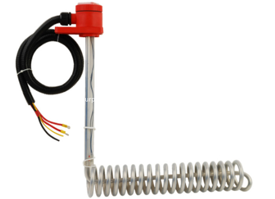 PTFE Single Tubular Spiral Heaters Vertical Horizontal Bottom Position