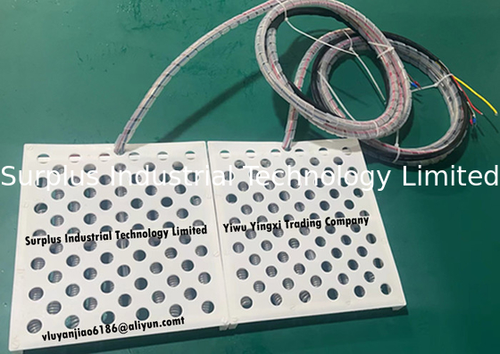 230V 1P 3KW 280mm*250mm*25mm Frame Heater With J Type Temperature Probe And PTFE Cable