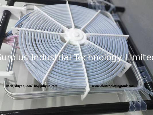 400V 3P 24KW Coil Shaped PTFE Heater With Frame SUS316 Tube Outside Cover PTFE For Chemical Liquid