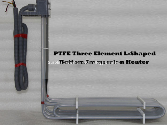 ISO9001 Three Element 3000W Immersion Water Heater L Shaped Bottom