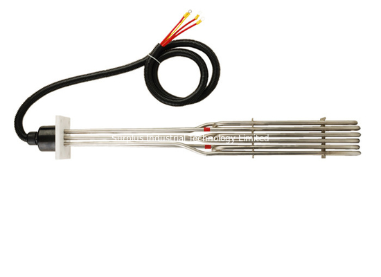 Straight 400mm Hot Zone 9KW 3 Phase Immersion Heater For Tanks