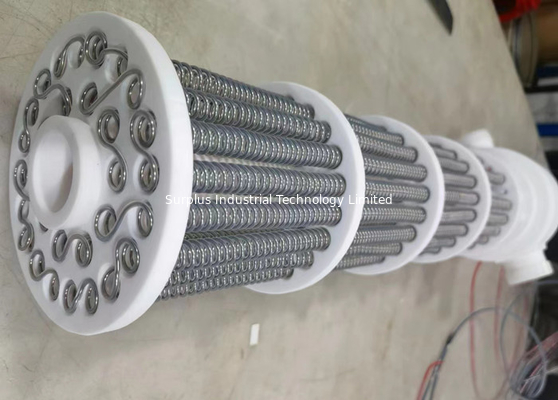 120 - 600V Circular PFA Tank Immersion Heater For Plating Bath