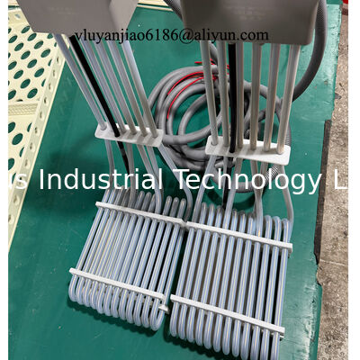 3-fase 415V 4,5kw L-vormige PTFE-dompelverwarmer voor zure verwarming en corrosieve chemische verwarming